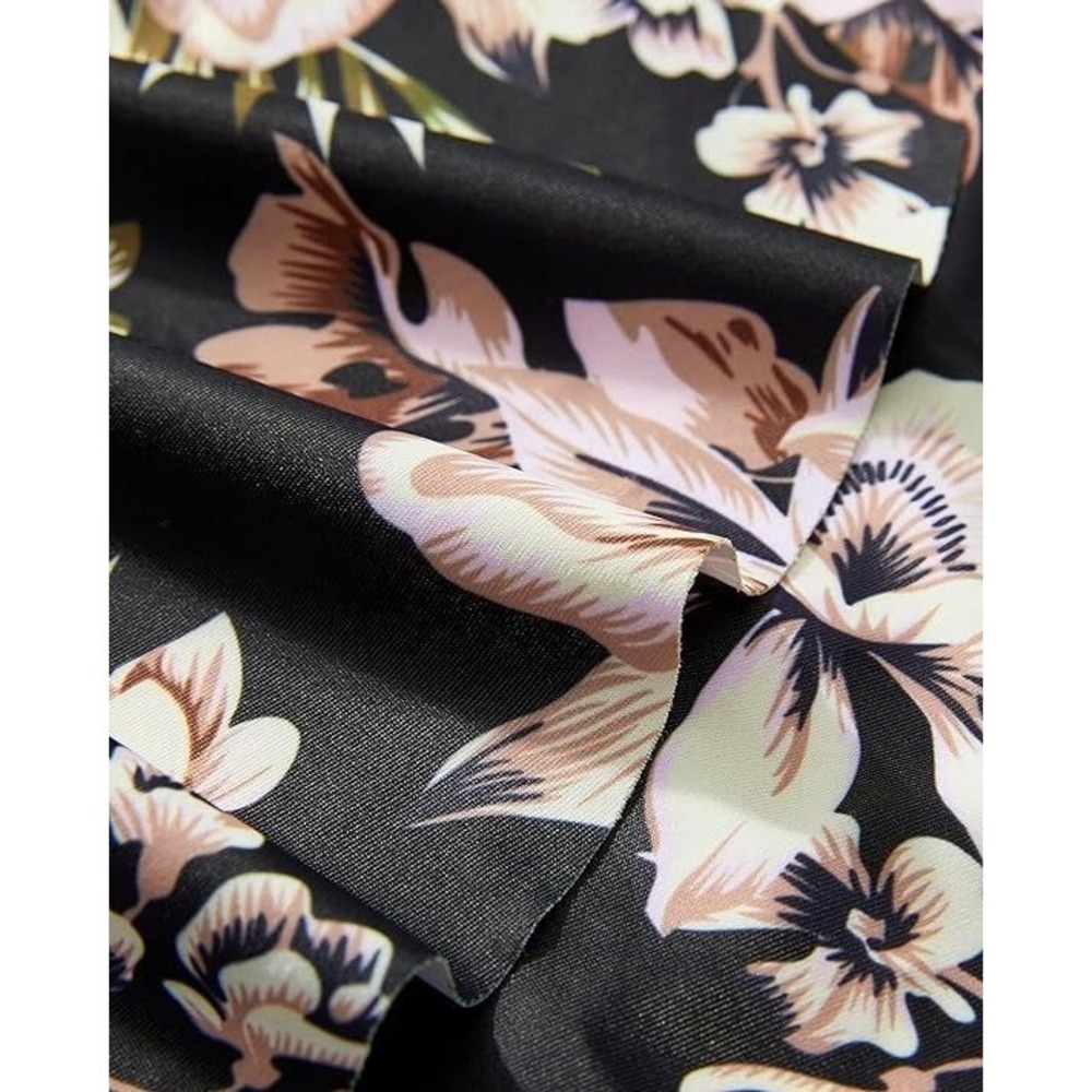 Suuksess Tummy Control 2pc Tankini Swimsuit - Black Tropical Floral - Large - Picture 4 of 4